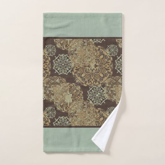 Monogrammed Boho Moody Mandalas Bad Handdoek (Handdoek)