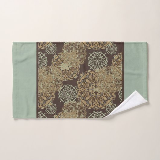 Monogrammed Boho Moody Mandalas Bad Handdoek (Handdoek)