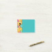 Monogrammed Boldy Colored Abstract Post-it® Notes (Op bureau)