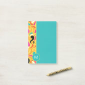 Monogrammed Boldy Colored Abstract Post-it® Notes (Op bureau)