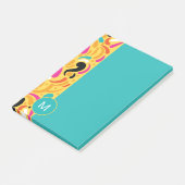Monogrammed Boldy Colored Abstract Post-it® Notes (Schuin)