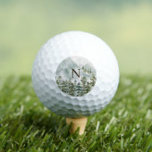 Monogrammed Bos en Berg Natuur Waterverf Golfballen (Insitu Shirt)