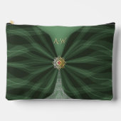 Monogrammed Botanical Green Textile Illusion   Etui (Voorkant)
