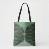Monogrammed Botanical GreenJewel Textile Illusion  Tote Bag (Voorkant)