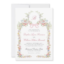 Monogrammed Bows and Wildflowers Wedding