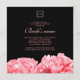 Monogrammed Bridal Shower Kaart