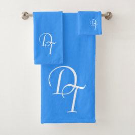 Monogrammed - Briljantazure Bad Handdoek