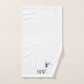 Monogrammed British Bulldog Design Bad Handdoek (Handdoek)