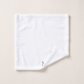 Monogrammed British Bulldog Design Bad Handdoek (Wasdoekje)