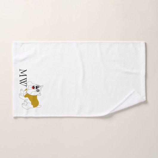 Monogrammed British Bulldog Design Bad Handdoek (Handdoek)