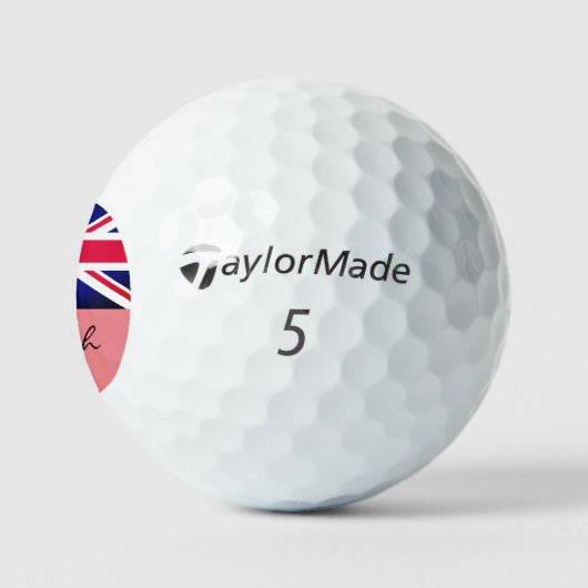 Monogrammed British Flag & United Kingdom/UK Golf Golfballen (Logo)