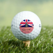 Monogrammed British Flag & United Kingdom/UK Golf Golfballen (Insitu Shirt)