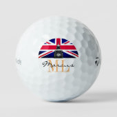 Monogrammed British Flag & United Kingdom/UK Golf Golfballen (Voorkant)