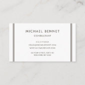 Monogrammed Bronze Brown Metallic Folie Consultant Visitekaartje (Achterkant)