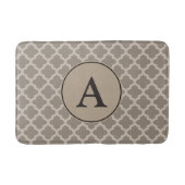 Monogrammed Brown Pattern Bath Mat (Voorkant)
