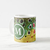 Monogrammed Brown Trout Vist Koffiemok (Voorkant links)