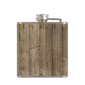 Monogrammed Brown Wood Handsome Modern Heupfles (Achterkant)