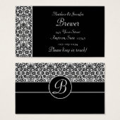 Monogrammed bruid & bruidegom Contactinformatie Ka Visitekaartje (Voorkant /achterkant)