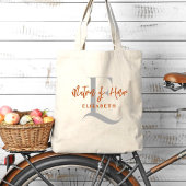 Monogrammed Bruidsmeisje Initiaal Naam Canvas tas