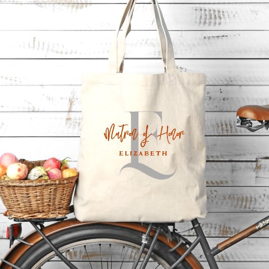 Monogrammed Bruidsmeisje Initiaal Naam Canvas tas