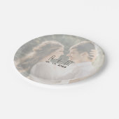 Monogrammed bruiloft foto Borden Papieren Bordje (Gekanteld)