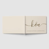 Monogrammed bruiloft gastenboek (Volledig)