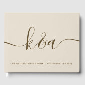 Monogrammed bruiloft gastenboek (Voorkant)