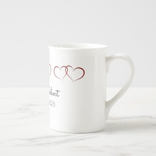 Monogrammed bruiloft of jubileum Speciale Mok (Rechts)