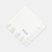 Monogrammed bruiloft receptie cocktail servet (Hoek)