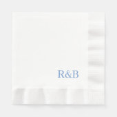 Monogrammed bruiloft receptie cocktail servet (Voorkant)
