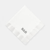 Monogrammed bruiloft receptie cocktail servet (Hoek)