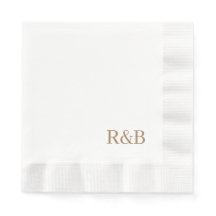 Monogrammed bruiloft receptie cocktail