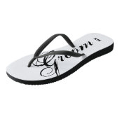 Monogrammed bruiloft teenslippers voor bruid en br (Schuin)