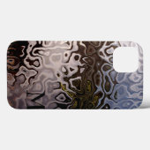 Monogrammed Bruine Grijze Shimmering Snakeskin-eff Case-Mate iPhone Case (Achterkant (horizontaal))