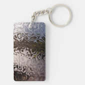 Monogrammed Bruine Grijze Shimmering Snakeskin-eff Sleutelhanger (achterkant)