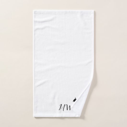 Monogrammed Bull Terrier hondenontwerp Bad Handdoek (Handdoek)