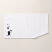 Monogrammed Bull Terrier hondenontwerp Bad Handdoek (Handdoek)