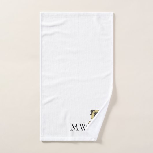 Monogrammed Bullmastiff Dog Design Bad Handdoek (Handdoek)