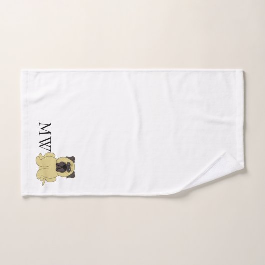 Monogrammed Bullmastiff Dog Design Bad Handdoek (Handdoek)