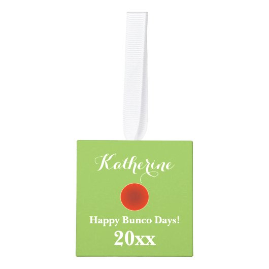 Monogrammed Bunco Dice Kerstfeestdag Decoratie (Voorkant)