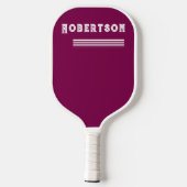 Monogrammed Burgundy Pickleball Paddle (Achterkant)