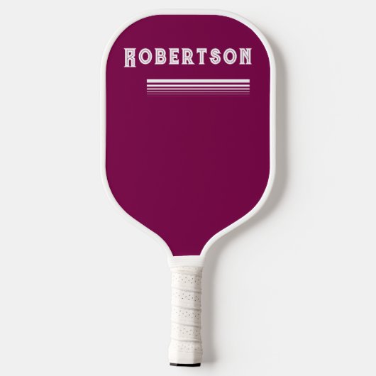 Monogrammed Burgundy Pickleball Paddle (Achterkant)