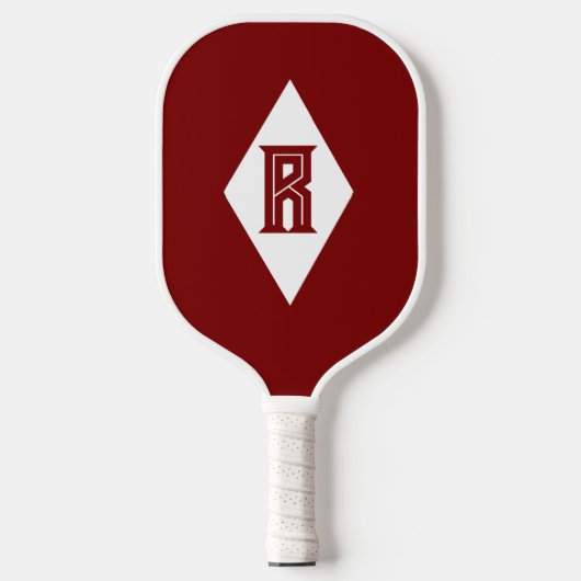 Monogrammed Burgundy Pickleball Paddle (Voorkant)