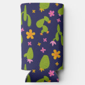 Monogrammed Cactus Fun Personalized Seltzer Blikjeskoeler (Achterkant)