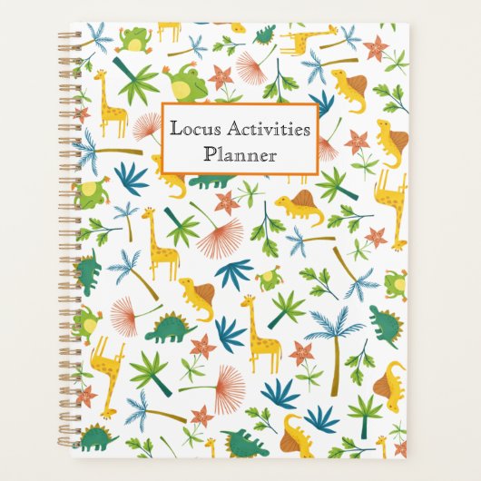 Monogrammed-cadeaus Safari giraffe, dierlijk drukw Planner (Voorkant)