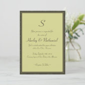 Monogrammed Camo Wedding Kaart (Staand voorkant)