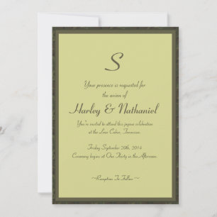 Monogrammed Camo Wedding Kaart
