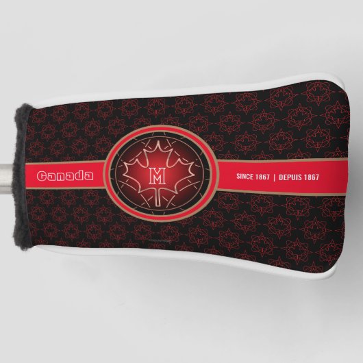 Monogrammed Canada Golf Head Hoesje Golfheadcover (Voorkant)