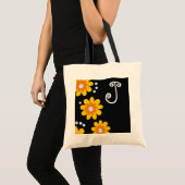 Monogrammed-canvas tassen:Gele bloemen Tote Bag (Voorkant (product))