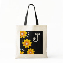 Monogrammed-canvas tassen:Gele bloemen
